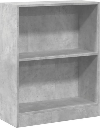vidaXL Bücherregal aus Holzwerkstoff in Betongrau, B/T/H: 60 x 24 x 76 cm
