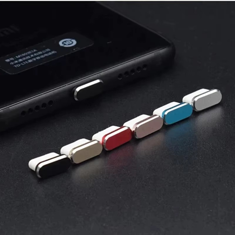 2er-Set USB-C Staubschutz Kappen aus Metall in Schwarz für Samsung, Huawei und Xiaomi - Bild 4