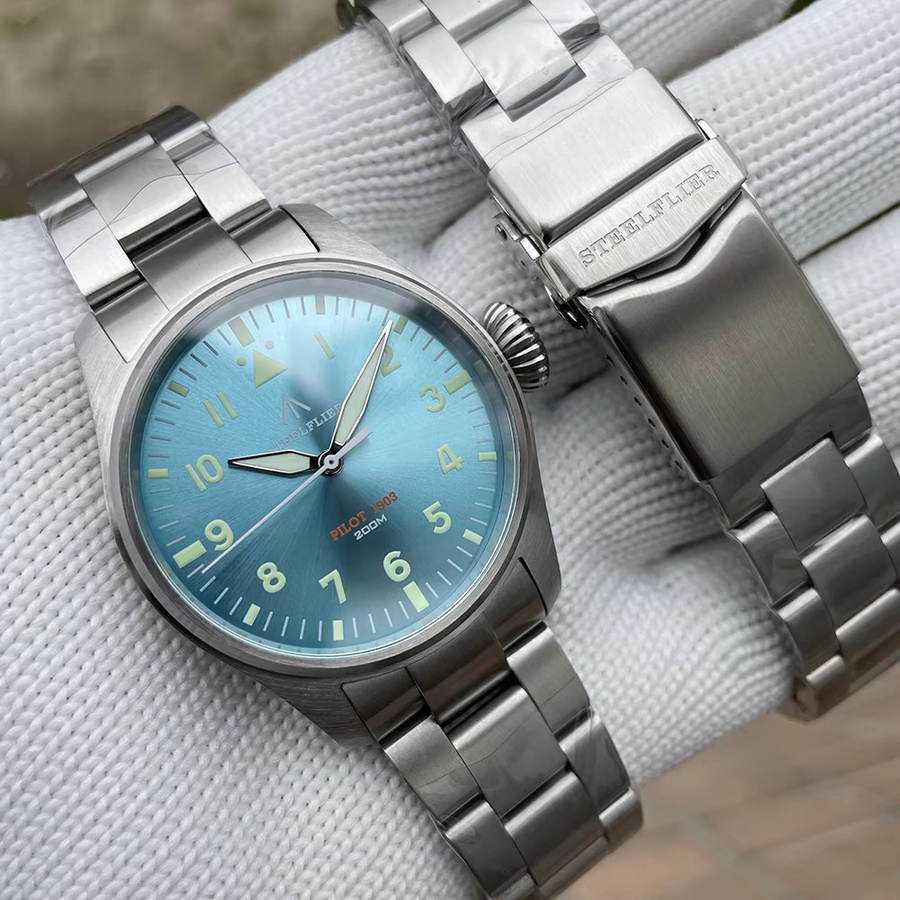 STEELFLIER Armbanduhr Edelstahl, Quarz, Blau, Unisex - Bild 4