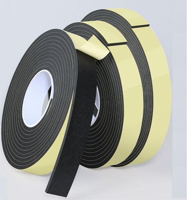 Selbstklebendes EVA-Schaumstoffband in Schwarz zur Dämpfung und Schalldämmung, 3,0 mm Dicke - Bild 1