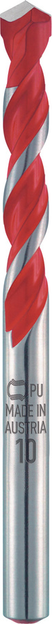 Alpen Hartmetall-Mehrzweckbohrer mit zylindrischem Schaft und Carbide-Spitze in Rot als Set - Bild 1