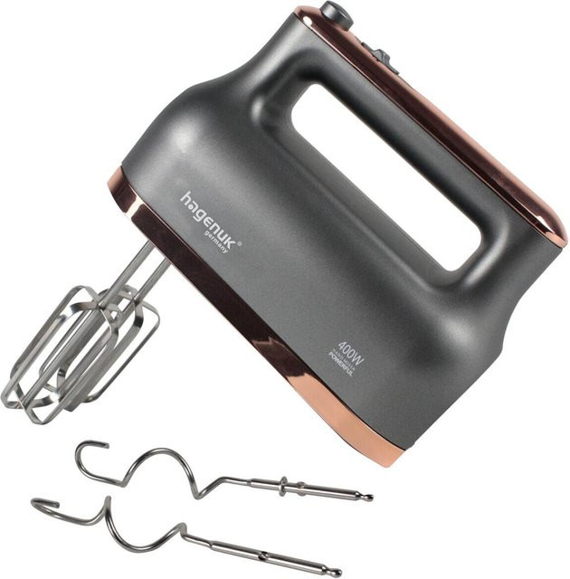 Hagenuk Handmixer HM-400.2 in Schwarz und Roségold mit Pulse-Funktion, B/H/T: 28 x 20 x 10 cm - Bild 1