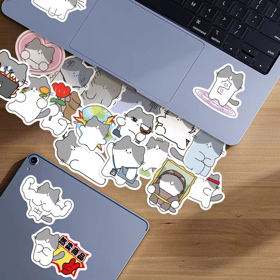 XiaoJiuMiao Katzen-Aufkleber, 30-teiliges Set, multicolor - Bild 3
