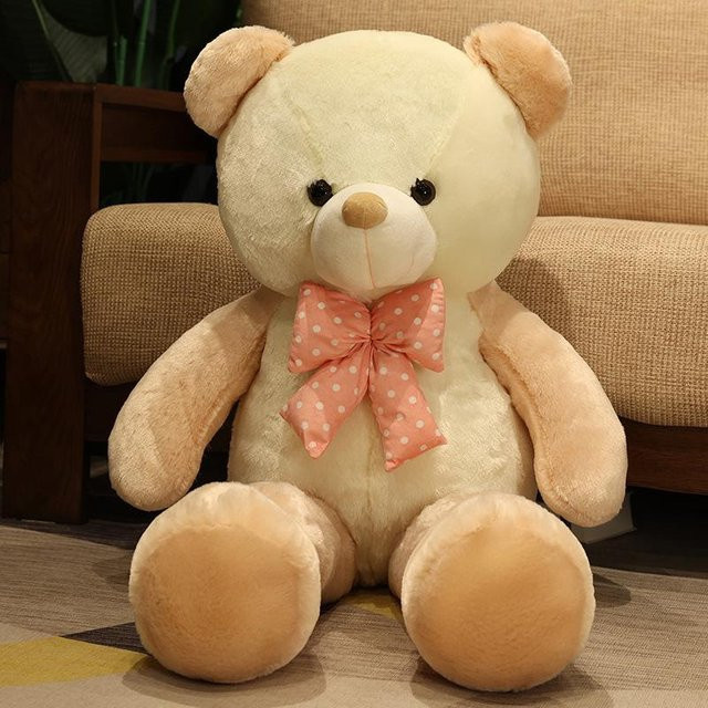 Große Fliege Bär Puppe Plüschtier Teddybär, hellbraun - Bild 1