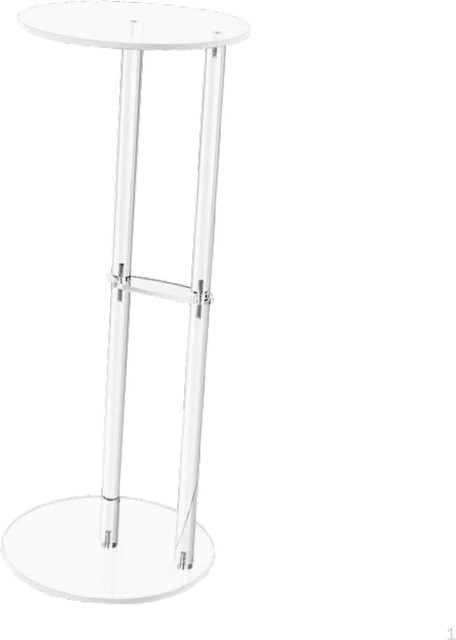 Runder Beistelltisch aus Acryl von Love DIY in Transparent, Modernes Design für Wohnzimmer und Schlafzimmer - Bild 1