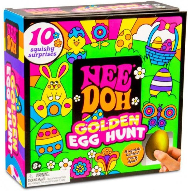 Needoh Goldenes Ei Schatzsuche, Spielzeug, mit quetschbarem Überraschung Stressabbau Kneten - Bild 1