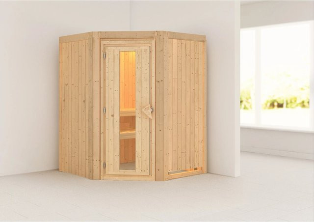 Karibu Sauna Lyra in Natur Braun - Bild 1