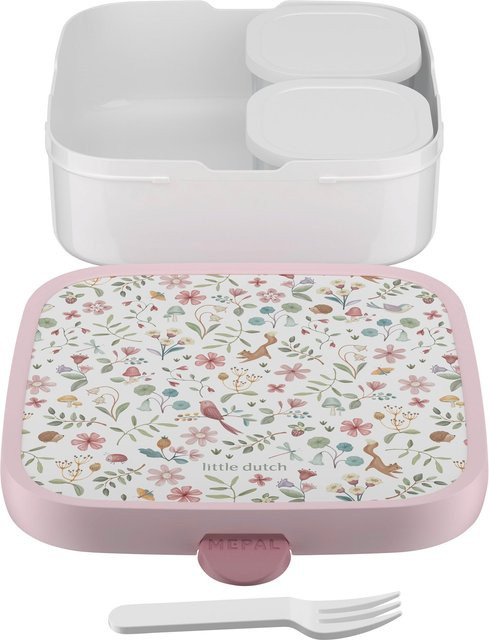 Mepal Campus Brotdose XL Bento-Box mit Trennfächern und Besteck, Multicolor, 1,3 l - Bild 1