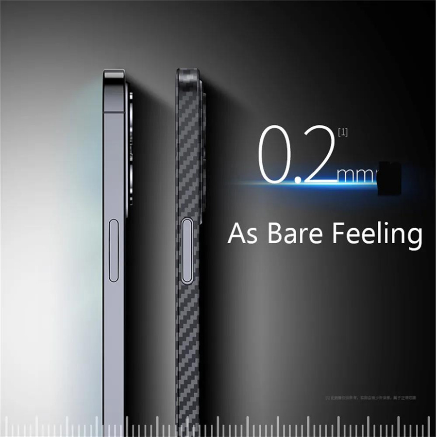 Tuiying002 Ultradünne Matte Kohlefaser Schutzhülle für iPhone in Schwarz, 0,2 mm Dicke - Bild 2