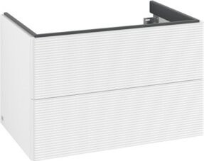 V&B Waschtischunterschrank Antao mit Auszugbeleuchtung und Frontstruktur, Weiß, B/T/H: 79 x 50 x 50 cm - Bild 1