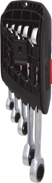 KS Tools GEARplus Ratschenringmaulschlüssel-Satz, umschaltbar, 5-tlg., 8-19 mm, Silber - Bild 3