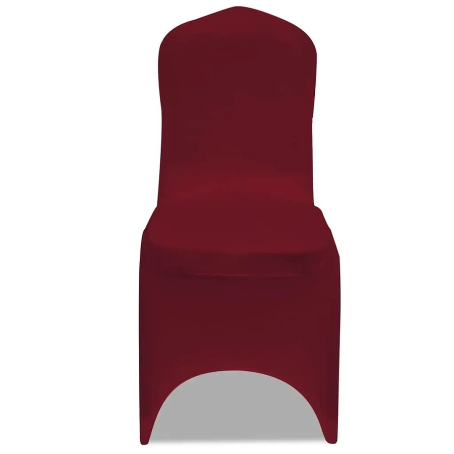 vidaXL Stretch-Stuhlhussen für Esszimmerstühle 100 Stück, Bordeauxrot, elastisches Material aus Polyester und Spandex, waschbar - Bild 2