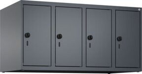 C+P Aufsatzschrank 7016/7016 mit 4 Abteilen und Sicherheits-Drehriegel, Farbe Anthrazit/Grau, B/T/H: 100 x 50 x 50 cm - Bild 1