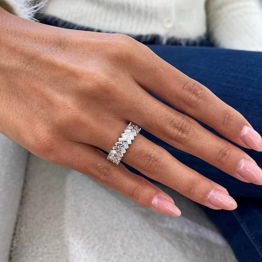 BXINY Moissanit-Ringe, 925 Silber, Diamant, Damen und Herren - Bild 5