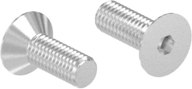 FeNau Senkkopfschraube Edelstahl V4A M5 x 14 mm mit Innensechskant ISO 10642 in Silber - Bild 1