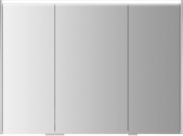 Jokey Spiegelschrank Alu III-HL LED in Silber mit Soft-Close-Türen und integrierter Beleuchtung, B/H: 100 x 73,5 cm - Bild 1