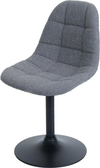 MCW Esszimmerstuhl A60 Drehstuhl aus Stahl mit Bouclé-Stoff in Dunkelgrau - Bild 2