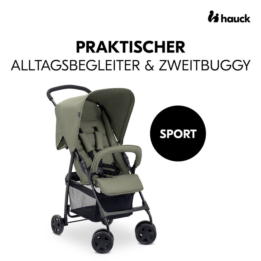 Hauck Buggy Sport Travel Buggy mit Federung und Schwenkrädern in Grün - Bild 2