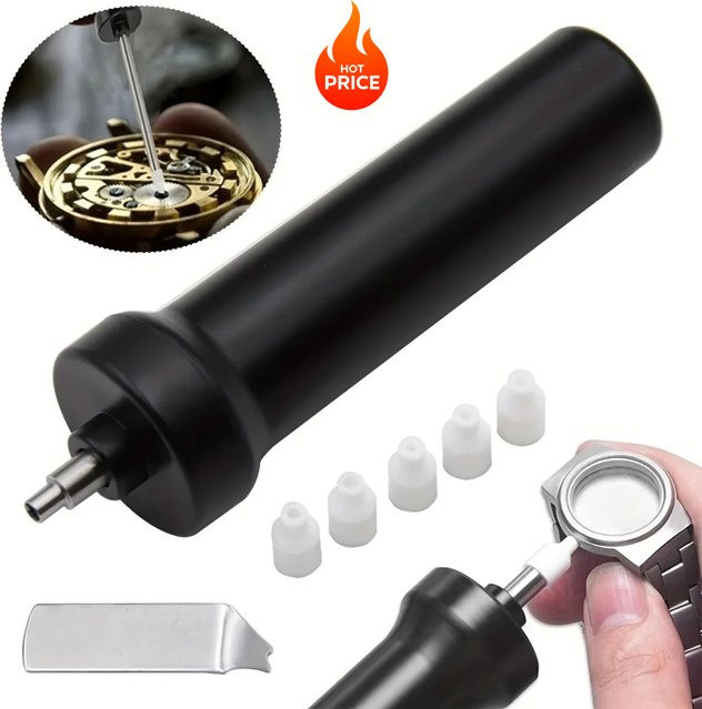 FancyWrist Uhrenwerkzeug, Luftdruckpumpe, Edelstahl, Schwarz - Bild 1