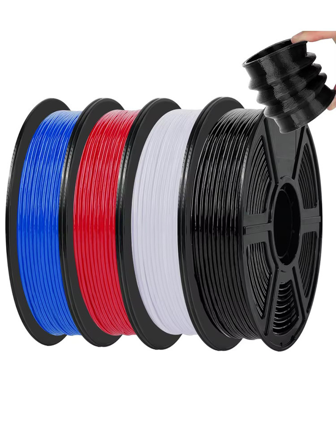 3D Maliang Flexibles TPU-Filament 1,75mm für FDM 3D-Drucker 95A Weiches Filament 200g in Transparent, Multicolour, Schwarz, Weiß oder Blau - Bild 6