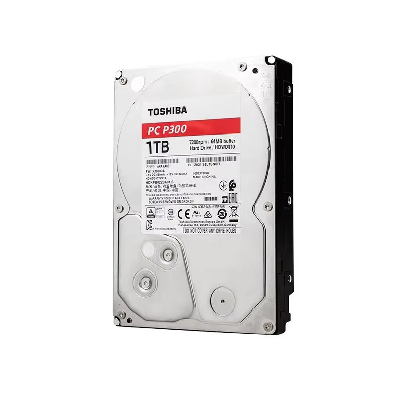 Toshiba P300 HDWD110 Desktop-Festplatte 1TB SATA3 7200RPM Rot 3,5 Zoll - Bild 2