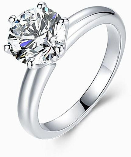 Wucifang Jewelry Diamantring, 925 Silber, Weiß, Damen - Bild 1