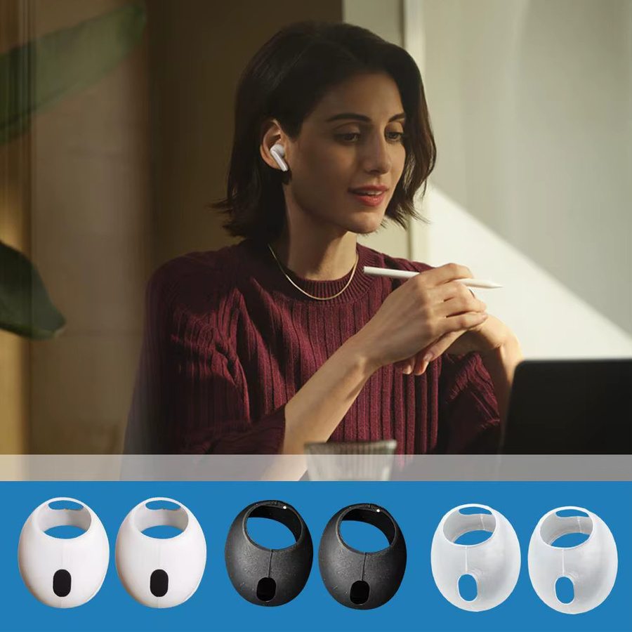 Silikon-Ohrstöpsel-Abdeckung für Apple AirPods Pro 3 in Schwarz, rutschfeste und abnehmbare Ohrkappen zum Kopfhörerschutz - Bild 4