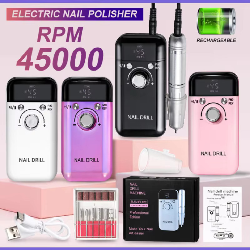 LAAOVE Elektrische Nagelbohrmaschine, Weiss, Glänzend, Unisex - Bild 2