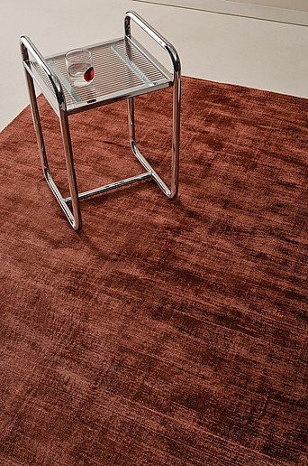 Jotex ANELA Viskoseteppich in Rot und Braun mit abstraktem modernem Design - Bild 1