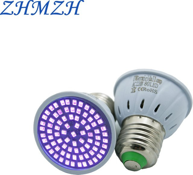 ZHMZH UVA Sterilisationslampe zur Desinfektion mit E27 Fassung und 365 nm Wellenlänge in Weiß - Bild 1