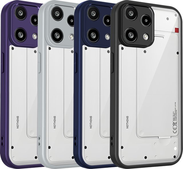 Stoßfeste Silikon-Hülle für Nothing Phone 3A Lite 5G, transparent matt mit Luftkissen-Schutz und Hartschale-Rückseite - Bild 1