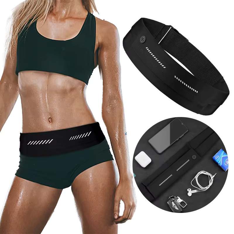 Opansten Ultradünne Sport-Hüfttasche für iPhone und AirPods in Schwarz - Bild 2