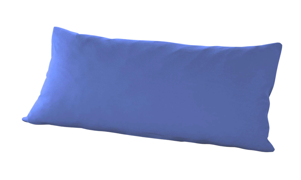 Prinz Mako-Feinjersey Uni Kissenbezug mit Reißverschluss, Blau, B/H: 40 x 80 cm - Bild 1