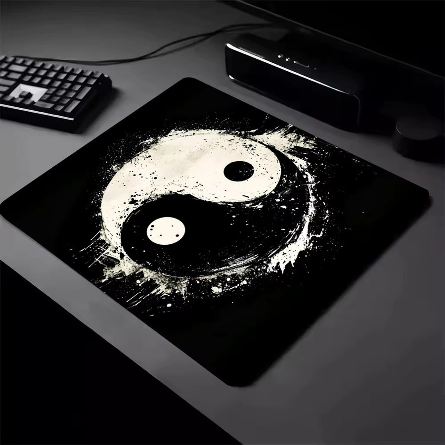 Mairuige Mauspad im Yin-Yang-Stil mit chinesischem Tai Chi-Diagramm in Schwarz-Weiß - Bild 3