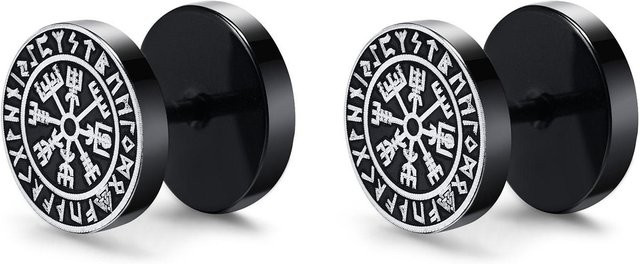 Lucky Star Jewelry Ohrstecker Edelstahl, Schwarz, Herren - Bild 1