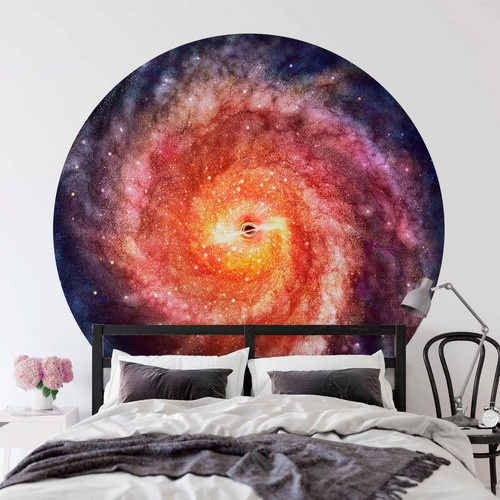 K&L Wall Art Runde Vliestapete Aerroscape Universum Galaxie, mehrfarbig, matt - Bild 2