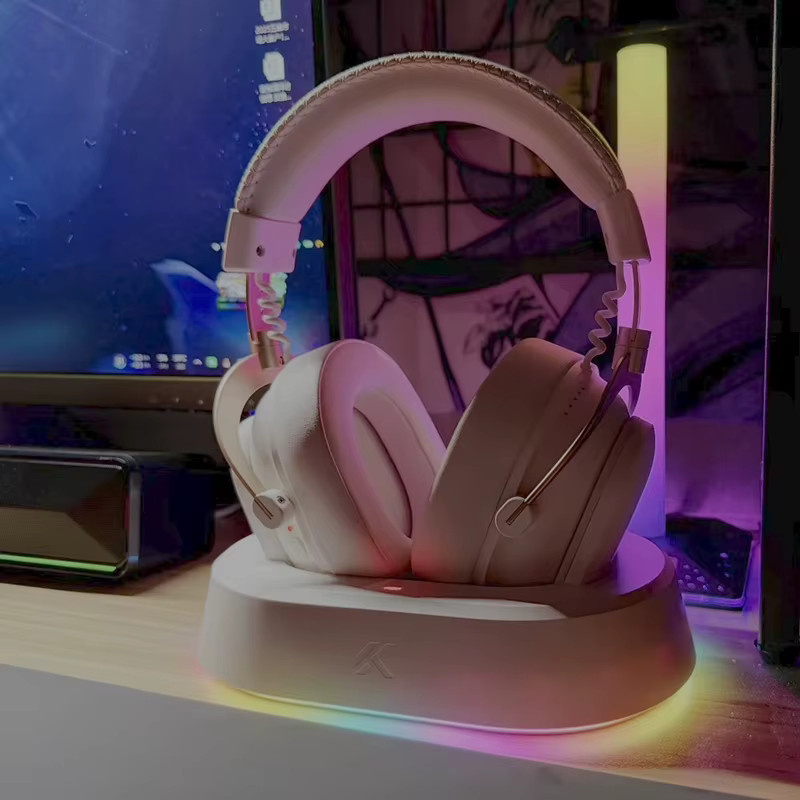 MCHOSE V9 Turbo Wireless Gaming Headset Over-Ear mit Mikrofon in Weiß - Bild 4