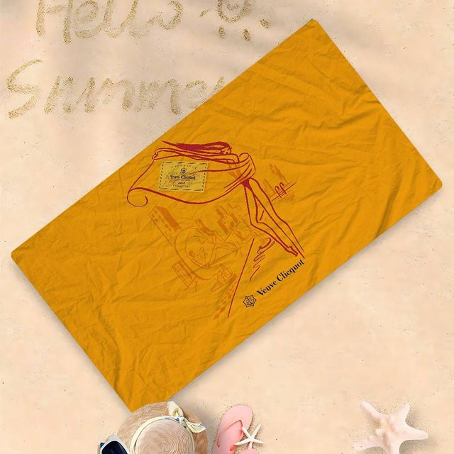 V-Veuve C-clicquot Anime Strandschwimmtuch für Kinder, gelb, B: 60 cm, H: 120 cm - Bild 1