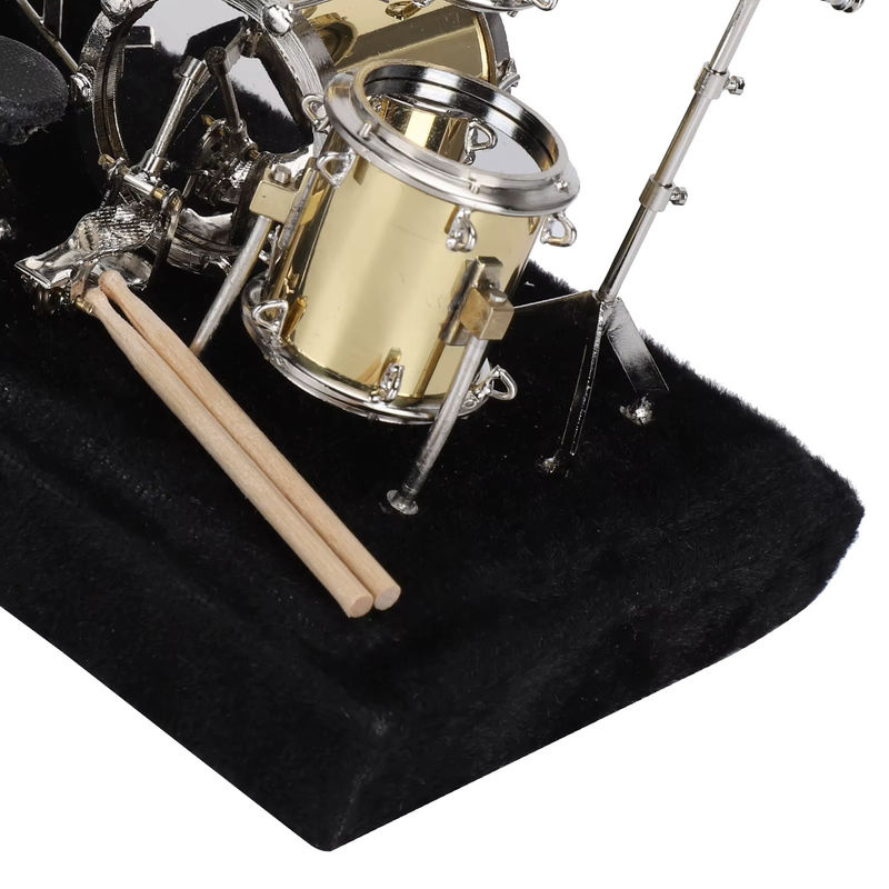 ZJCHAO Mini-Trommel-Modell aus Metall in Gold als dekoratives Ornament, B/T/H: 14 x 10 x 10 cm - Bild 6