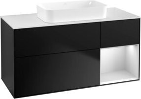 V&B Waschtischunterschrank Finion in Weiß und Blau lackiert, B/T: 120 x 60 cm - Bild 1