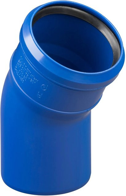 Marley HT Silent Abwasser-Rohrsystem Bogen DN 110/30° in Grau und Blau - Bild 1