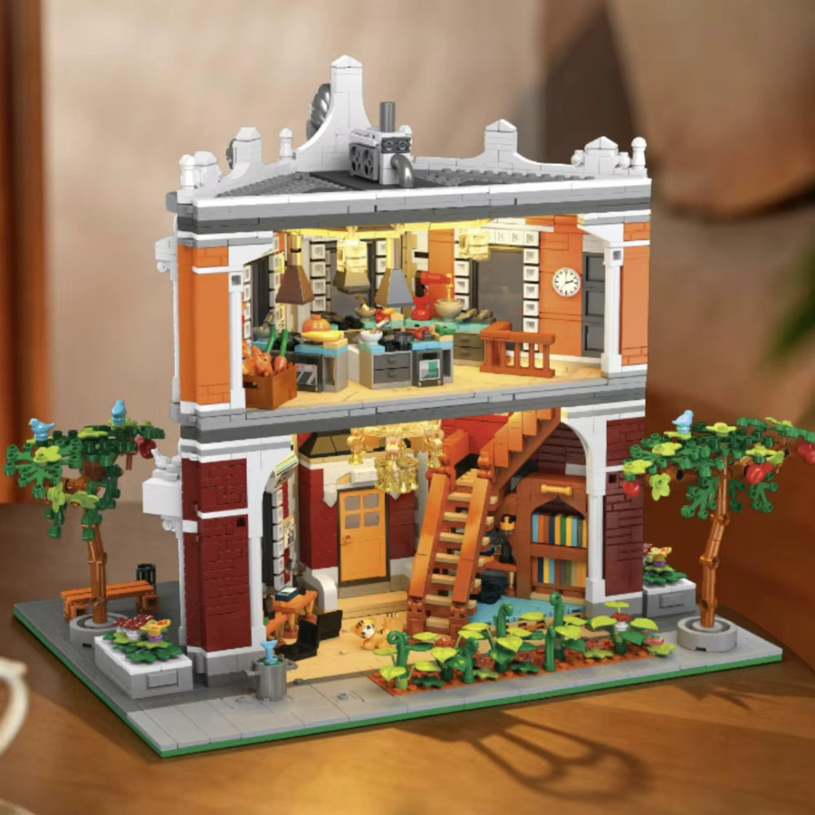 SixBricks MOC Großes Kochakademie-Bausteinset, Straßenansicht-Hausmodell - Bild 3