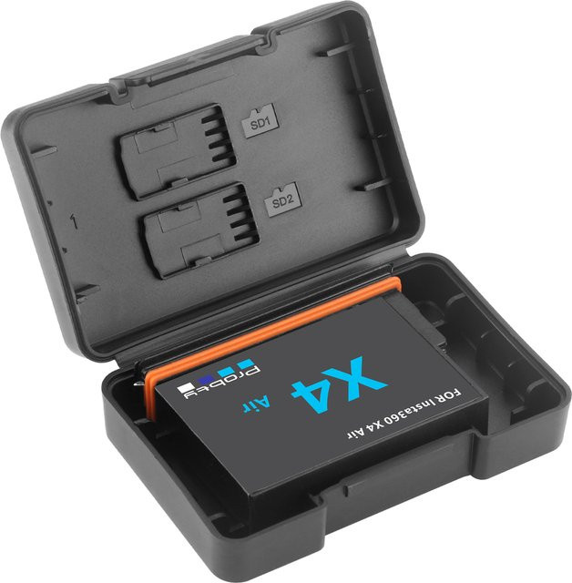 Insta360 X4 Air Zubehör Set mit 2100mAh Akku und LCD Dual-Channel-Schnellladegerät in Schwarz - Bild 1