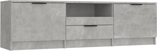 vidaXL TV-Schrank modern in Betongrau aus Holzwerkstoff, B/T/H: 140 x 35 x 40 cm - Bild 1