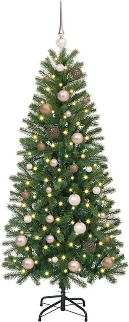 vidaXL Künstlicher Weihnachtsbaum in Grün mit 150 LEDs, Höhe: 150 cm, aus PE und PVC - Bild 1