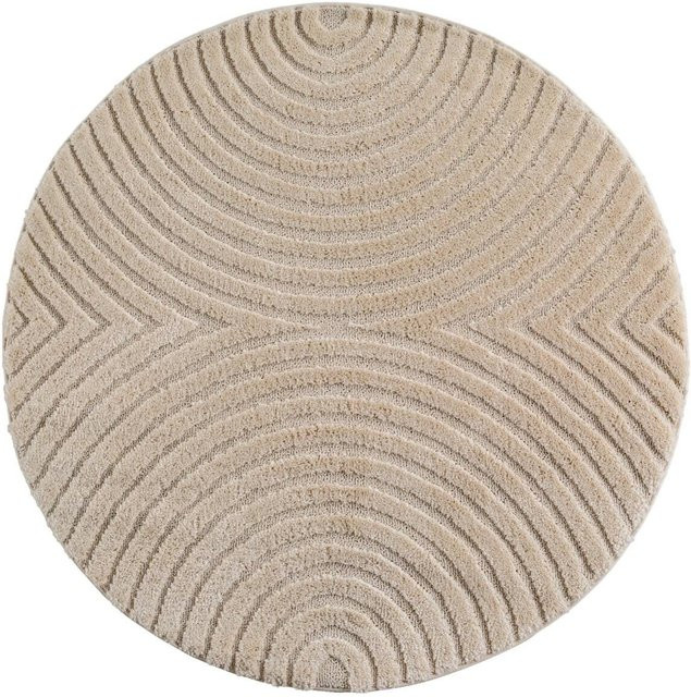 Ayyildiz Kurzflorteppich Art 1122 Boho Beige Rund Durchmesser: 200 cm - Bild 1