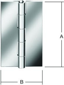 VORMANN Tür-Scharnier schmal, gerollt, blank, B: 3,4 cm, H: 6,0 cm - Bild 1