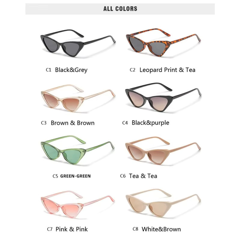 Samjune Sonnenbrille Cat Eye, Vollrand, Transparent, Damen - Bild 3