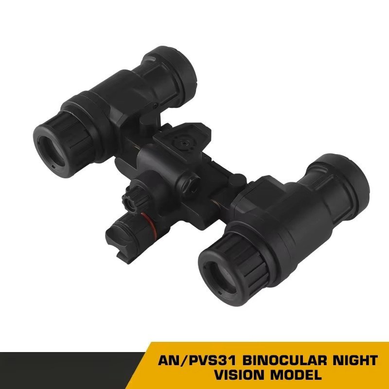 WoSporT AN/PVS31 Fernglas Nachtsicht, Dual-Rohr Brille, Dummy Requisiten, Airsoft Helm Zubehör - Bild 3