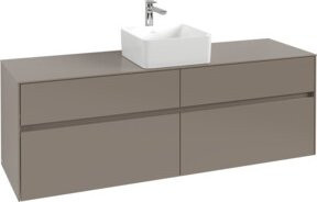 Villeroy & Boch Waschtischunterschrank Collaro in Soft Green, Wandmontage mit Türen und Schubladen, B/H/T: 160 x 50 x 54,8 cm - Bild 1